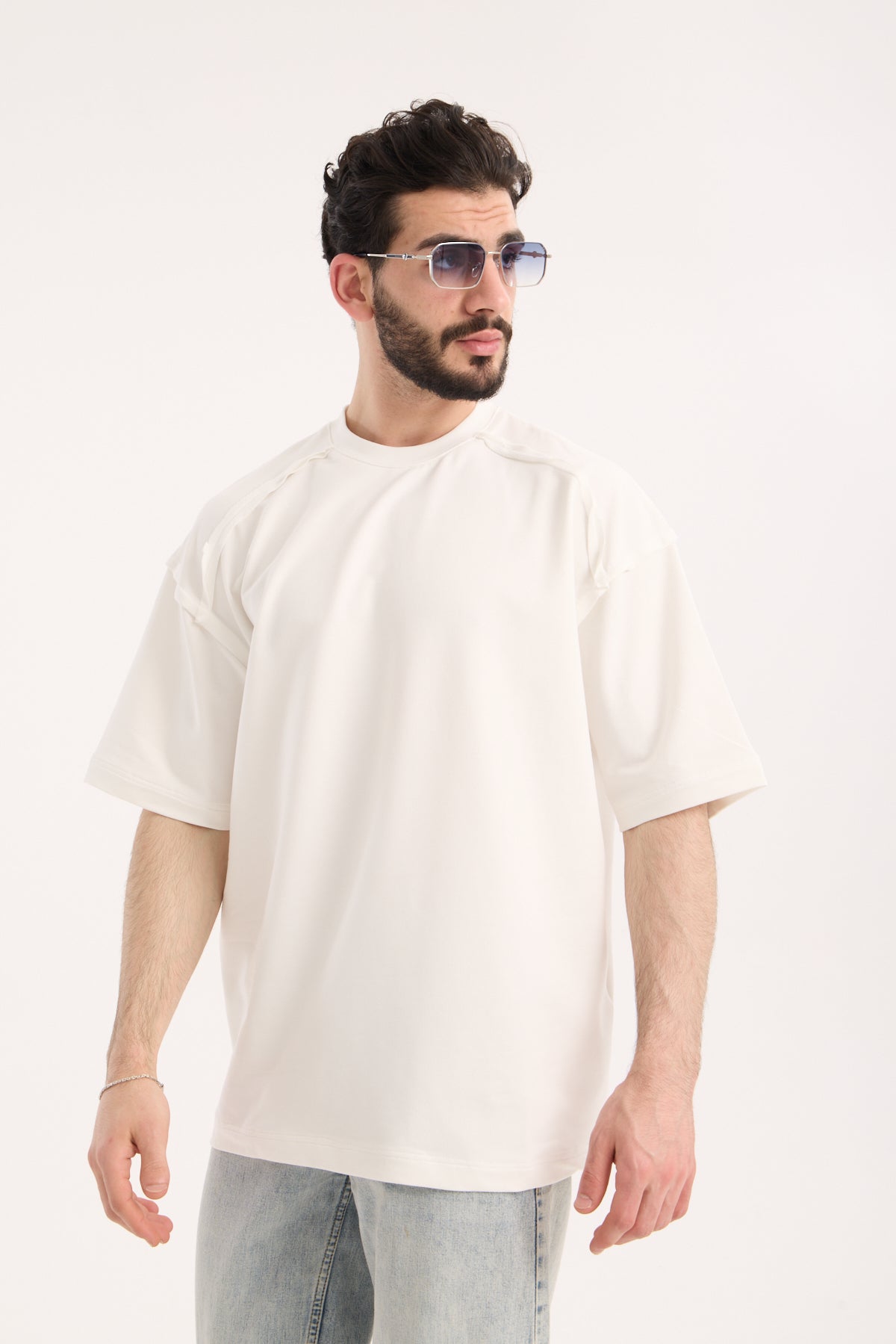 Paneled T-Shirt with Contrast Stitching – X-4012