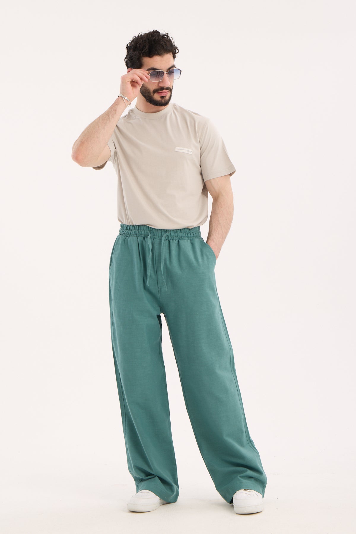 Linen Baggy Pants – X-1014 | 100% Cotton Relaxed Fit Summer Trousers