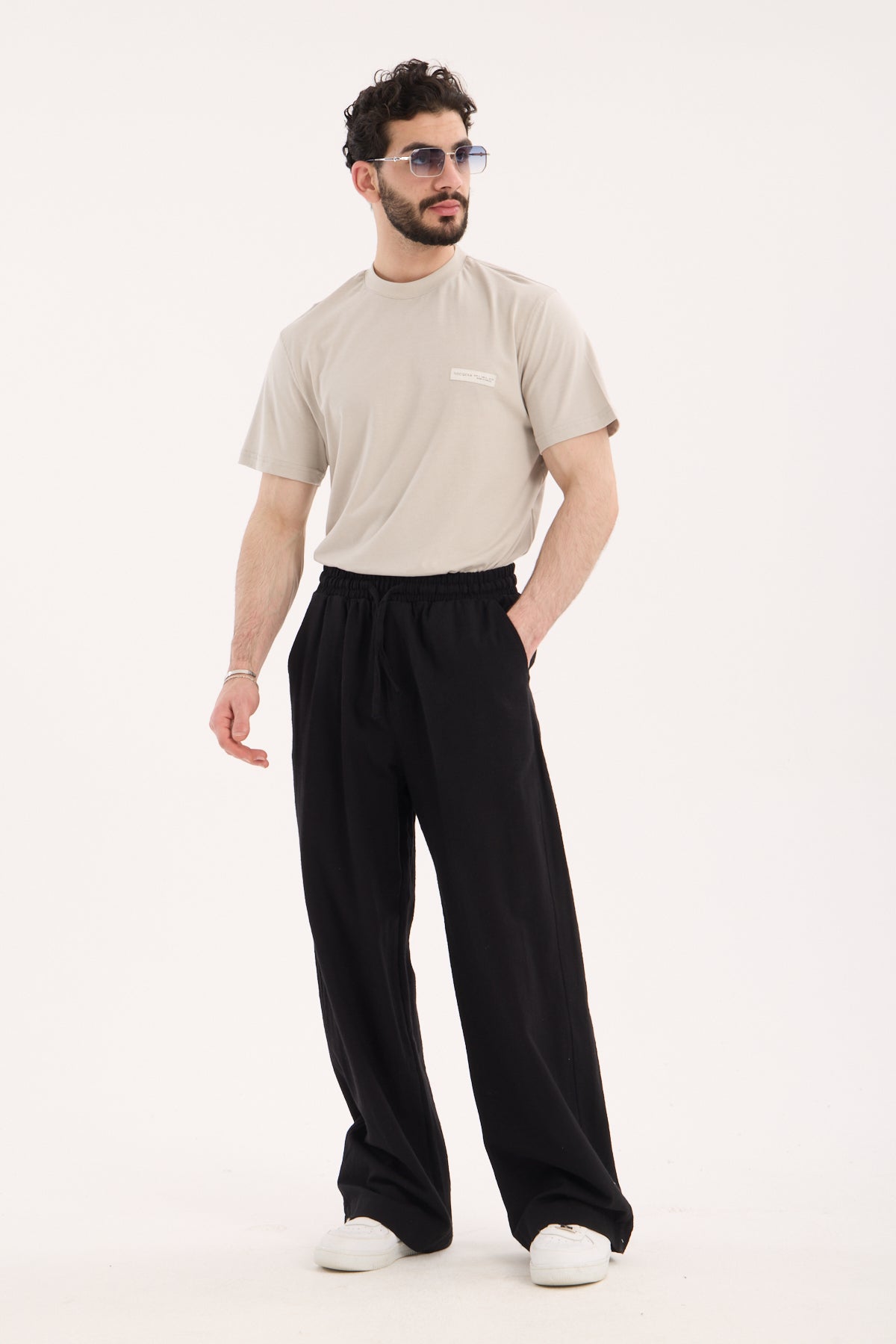 Linen Baggy Pants – X-1014 | 100% Cotton Relaxed Fit Summer Trousers