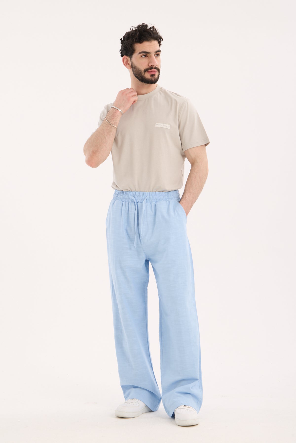 Linen Baggy Pants – X-1014 | 100% Cotton Relaxed Fit Summer Trousers