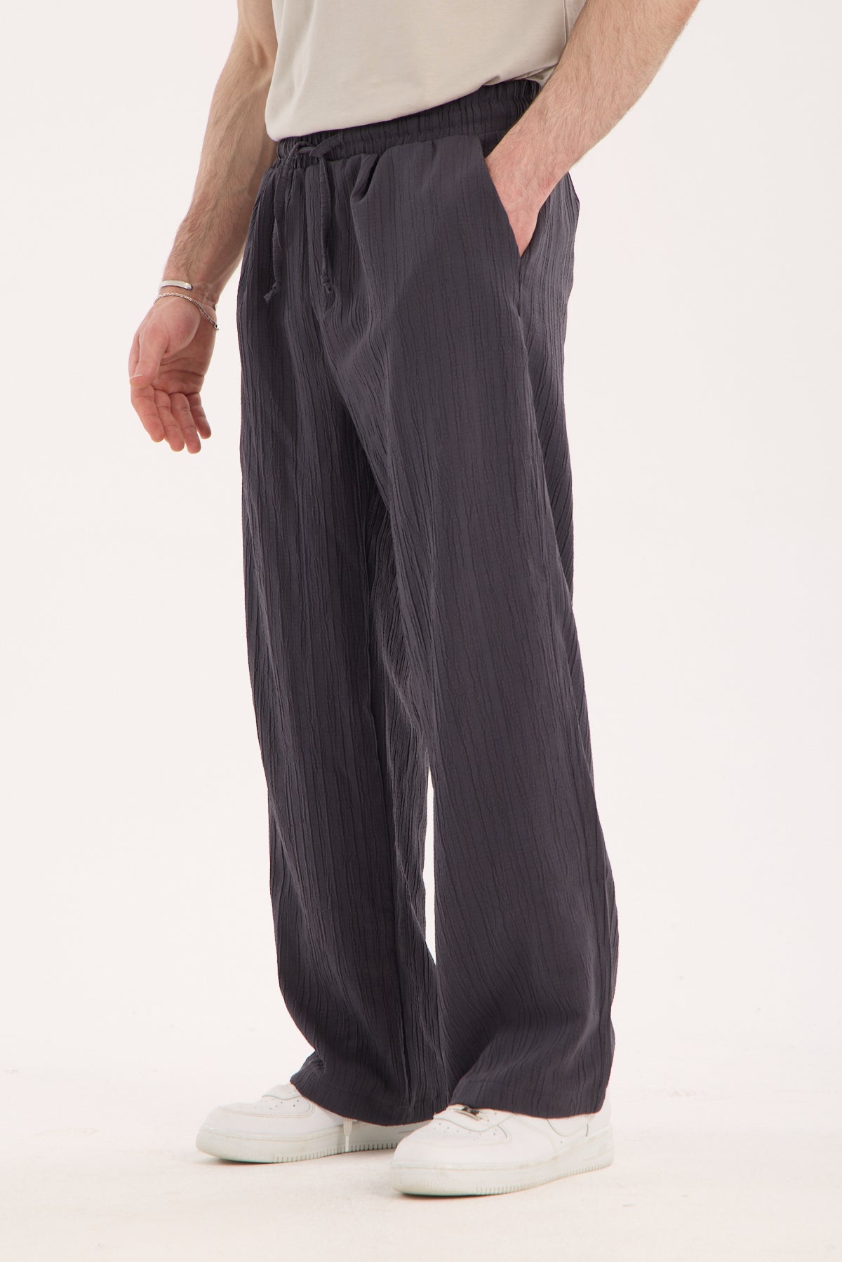 Elastic Waist Pants – Polyester Viscose Blend X-3009
