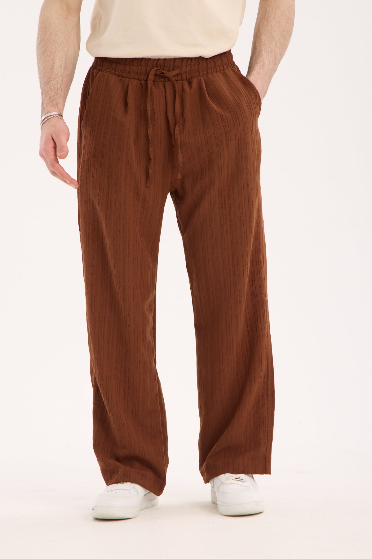 Elastic Waist Pants – Polyester Viscose Blend X-3009