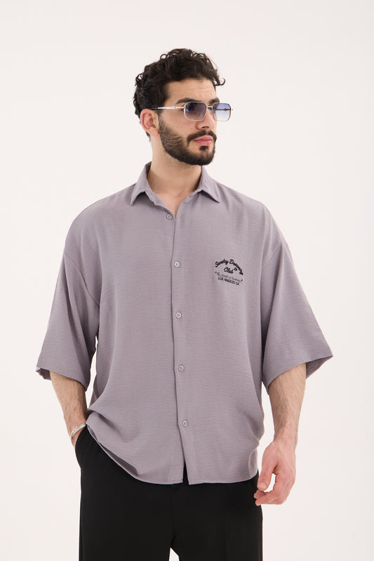 Aerobin Short Sleeve Shirt with Embroidery X-0016