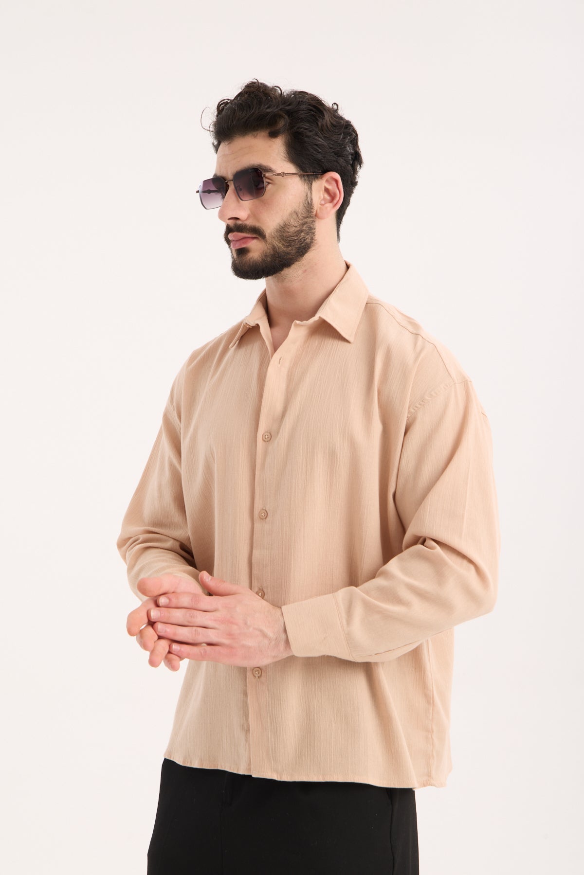 Men’s Long Sleeve Crinkle Shirt X-0017
