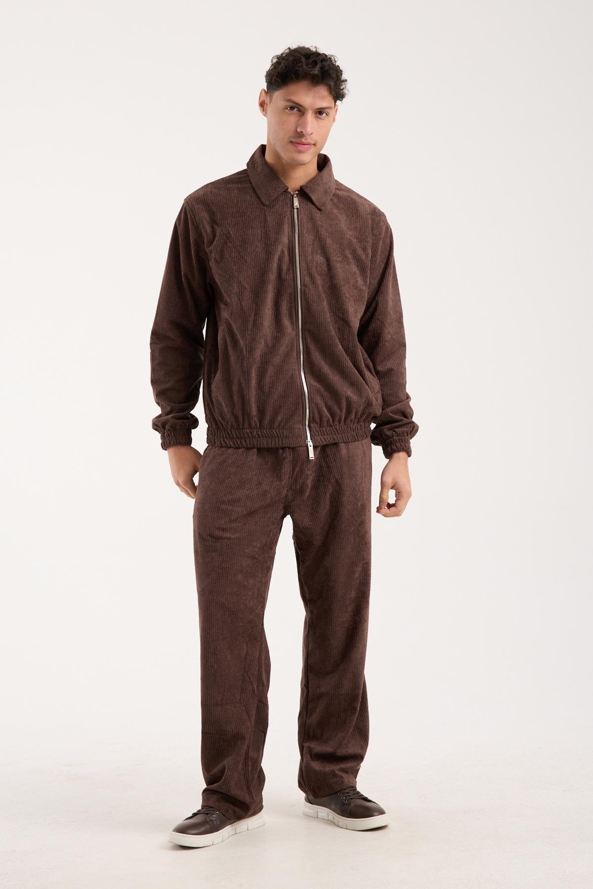 Men's Velour Set – Zip Jacket & Matching Pants – X-2037